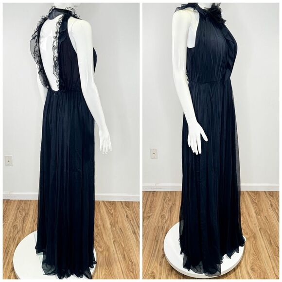 Jason Wu Collection Crinkle Chiffon Silk Halterneck Gown 6 - Picture 5 of 9